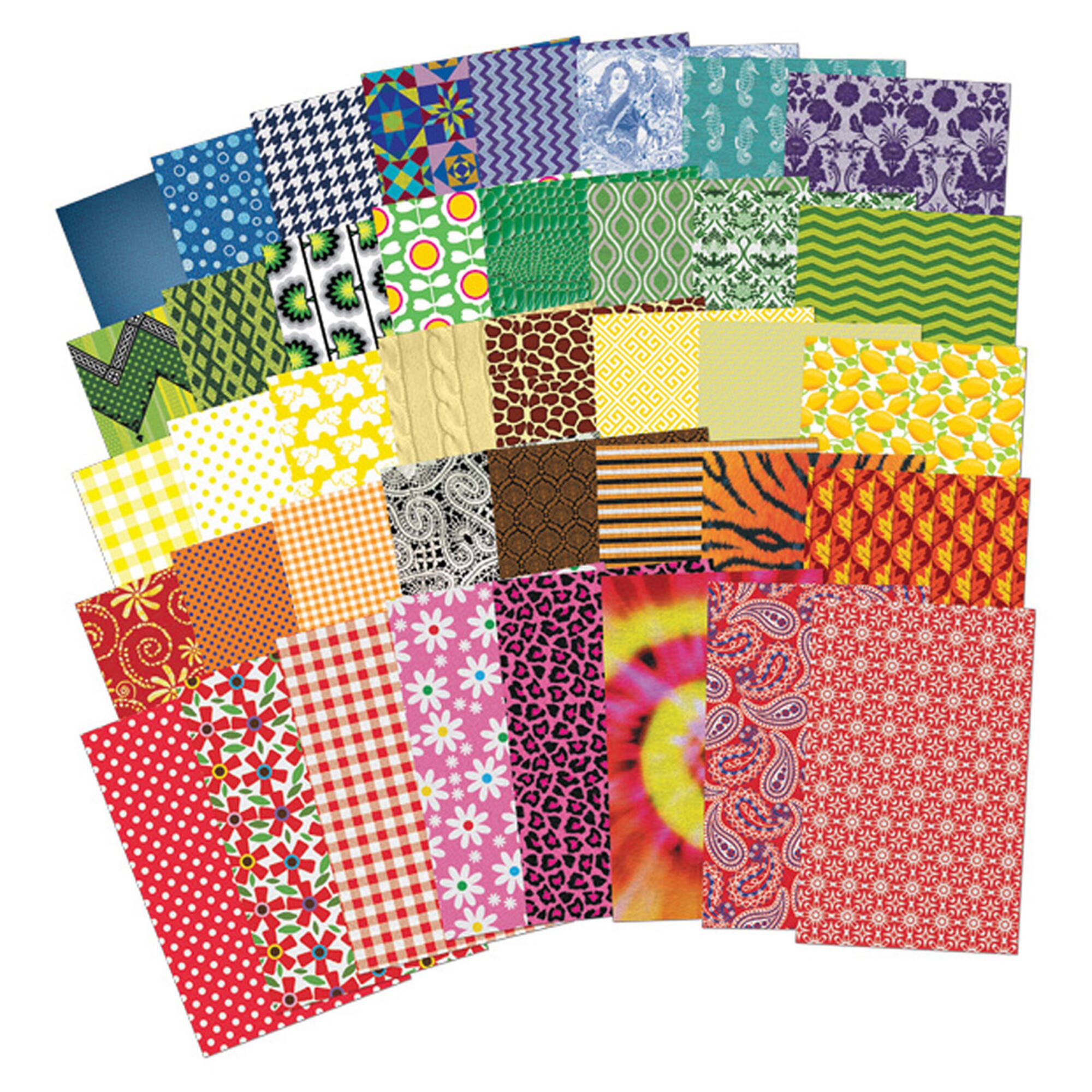 Roylco® All Kinds of Fabric Design Papers™, 5.5" x 8.5", 2 Pack of 200 Sheets